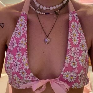 Handmade ribbon tie top